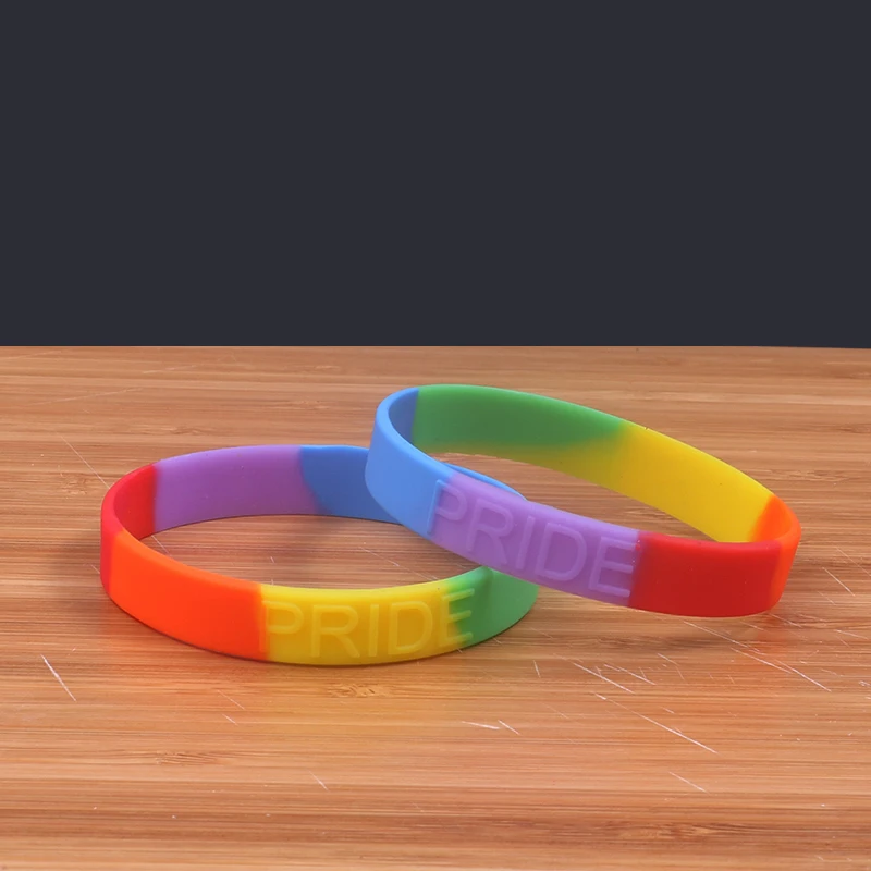 LGBT радужный флаг силиконовый браслет высокого качества хороший модный товар