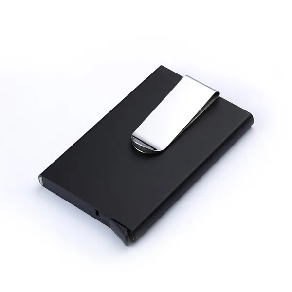 ZOVYVOL RFID блокирующий металлический кошелек мини-кошелек для путешествий автоматический мужской женский держатель для карт тонкий алюминиевый ID кредитный чехол для денег - Цвет: black X-6