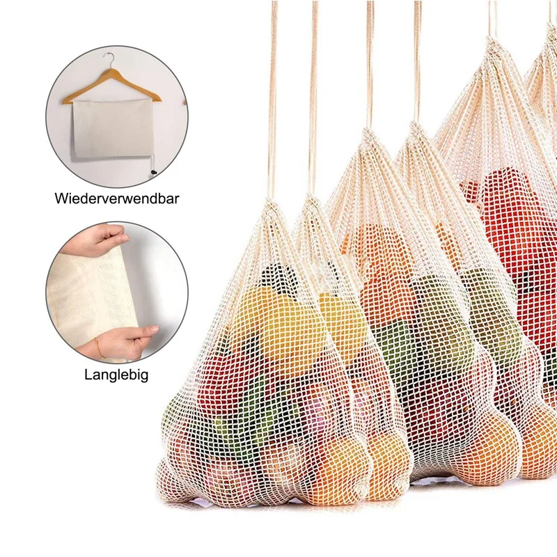 Многоразовые продуктовые пакеты для фруктов овощей органайзер холодильника