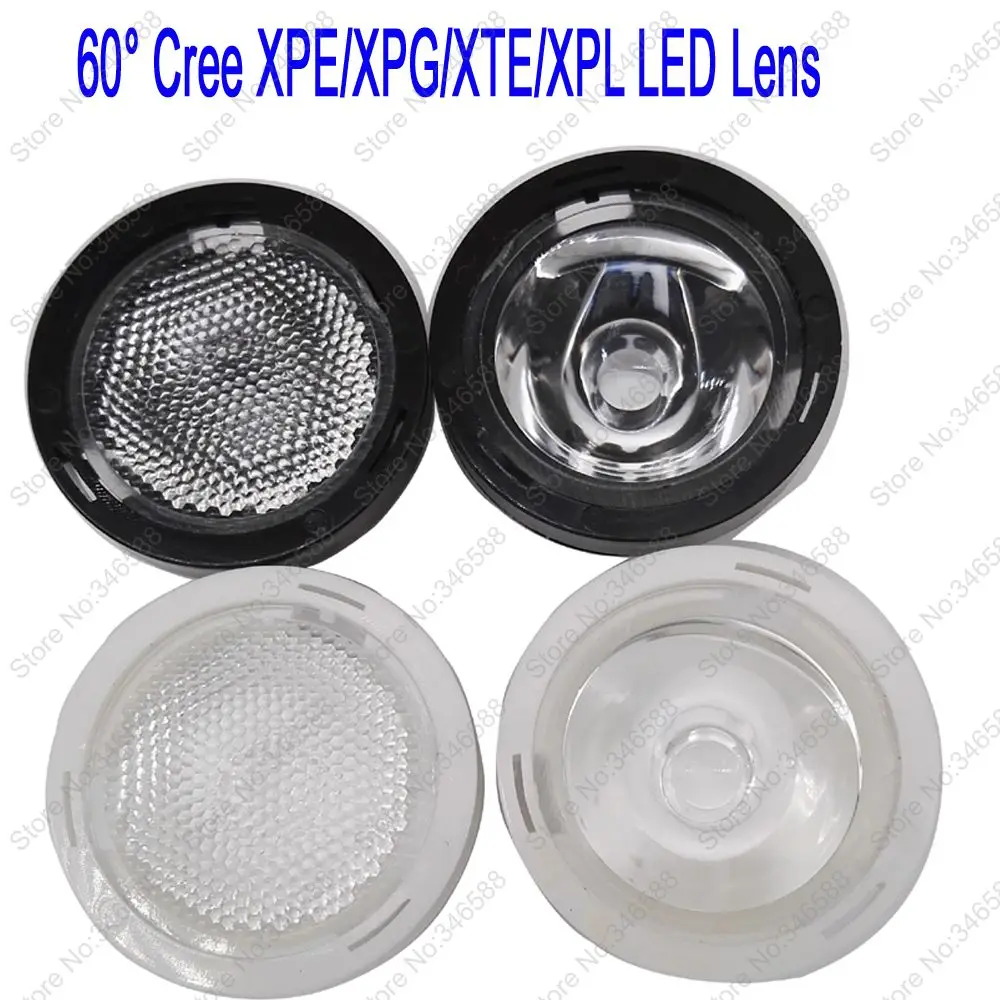 10 шт. 20 мм CREE XPE / XPG XTE XPL эмиттер 60 градусов вышитый бисером или прозрачной