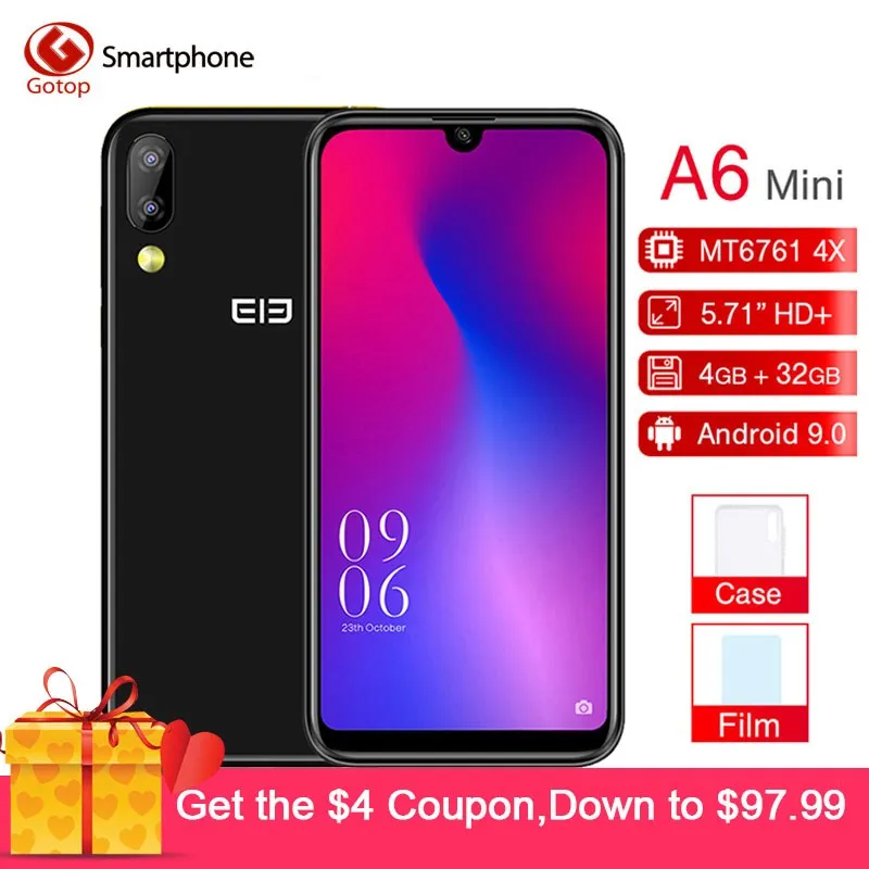 Elephone A6 Mini MT6761 четырехъядерный мобильный телефон HD + экран 5 71 дюймов Android 9 0