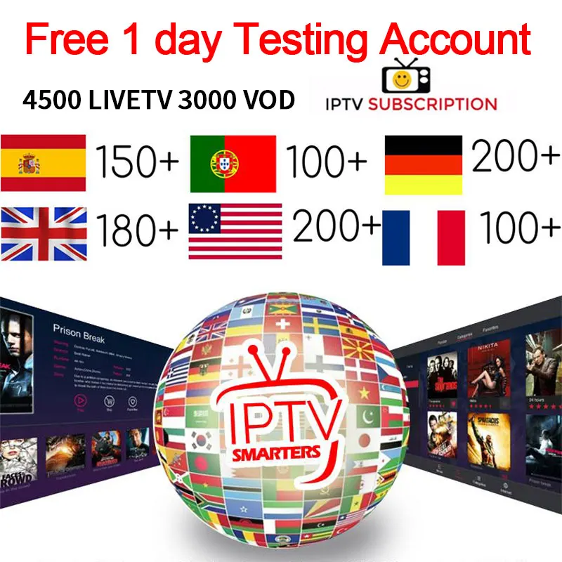 IPTV подписка на Карибы, хинди, Канаду, США, Индию, Европу, французский, Латиноамериканский, испанский, португальский, русский, аарабский, HD, Android, smart IPTV M3u