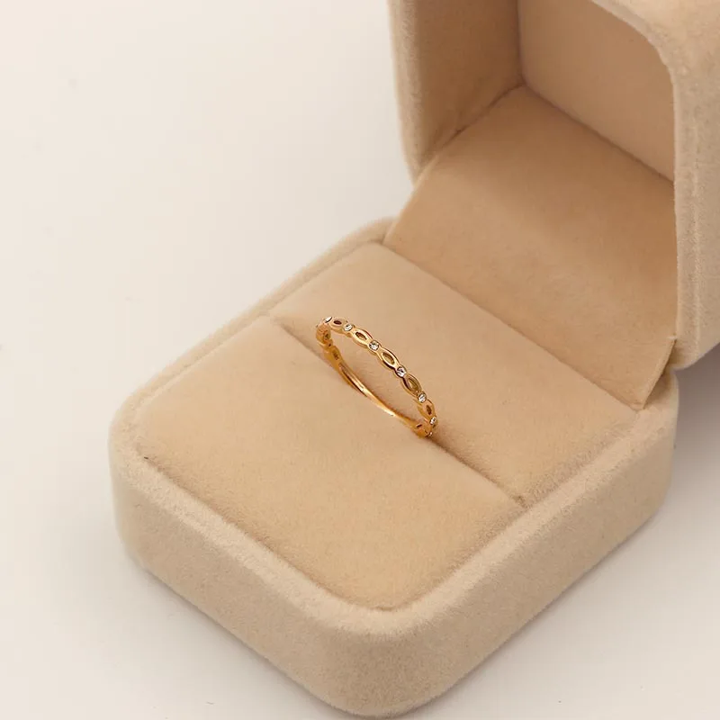 Martick Новое поступление кольца на палец розовое золото/золото полые для женщин 316L