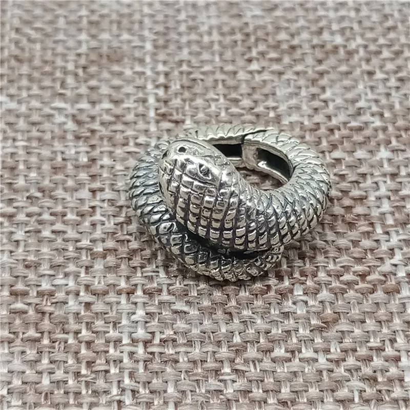 Женский серебряный змеевидный Соединитель с застежкой карабином для браслета