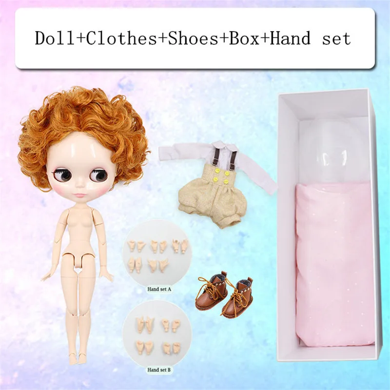 Ледяной DBS Blyth кукольные Комбинации каштановые волосы куклы шарнирное тело