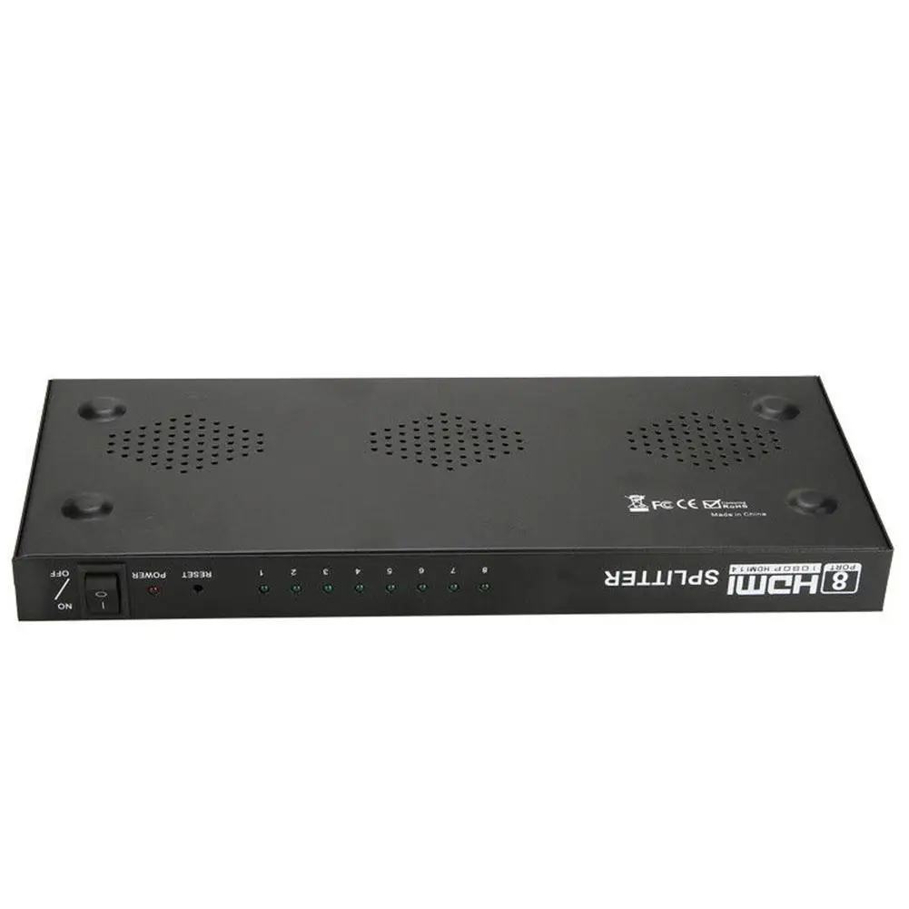 Ultra HD 4K HDMI сплиттер 1 в 8 из 8 портов ретранслятор усилитель концентратор 3D 1080p HDMI сплиттер адаптер питания R19