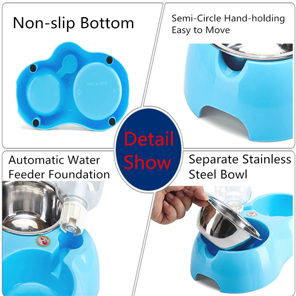 KEMISIDI Двойная чаша для птиц питомец фонтан кошек собак миски воды водостойкая три