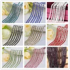 TopStone 10 ярдов Серебряная основа плотная Цепочка-коготь стразы красочные стеклянные кристаллы для шитья Каменная Отделка для аксессуаров для костюма