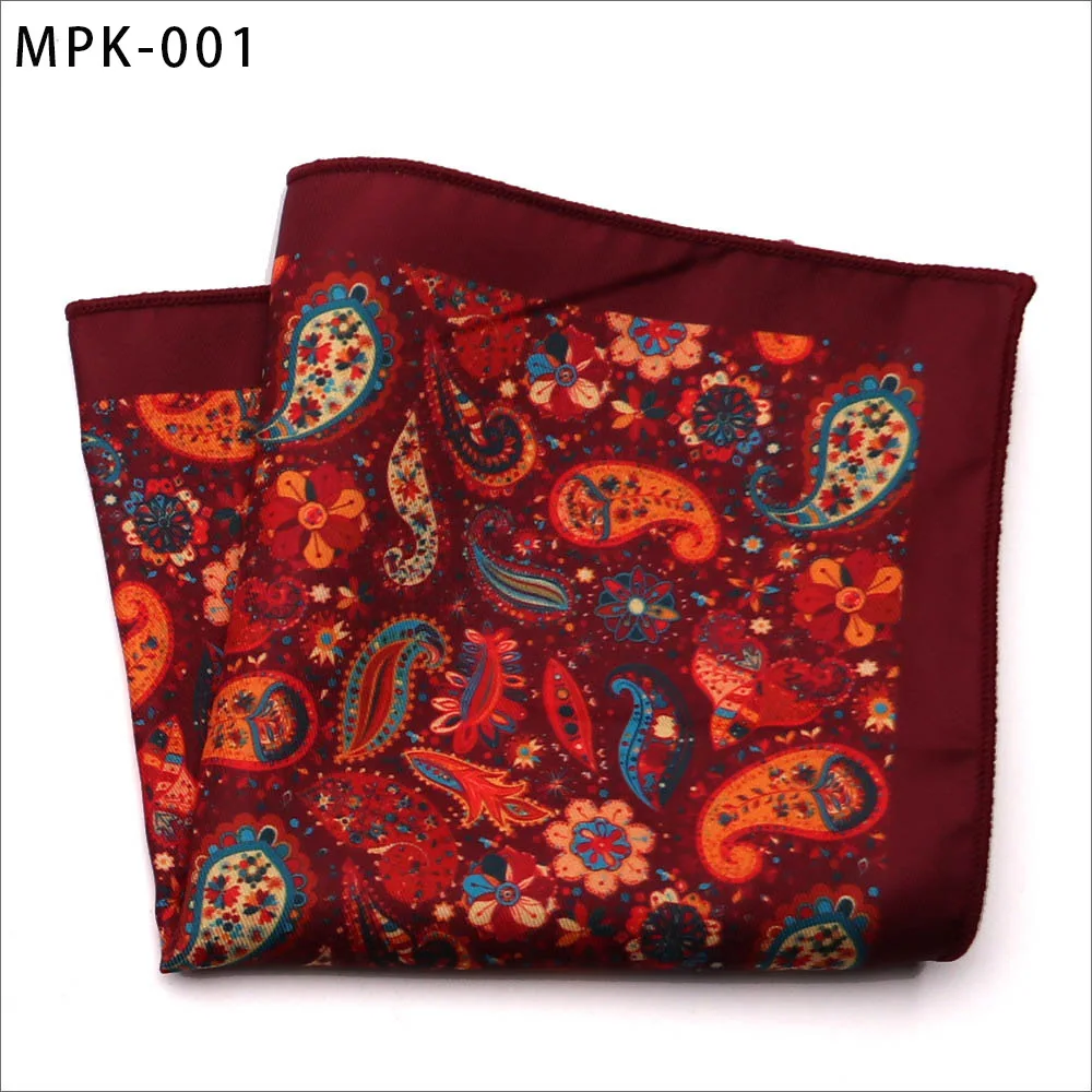 Новинка, модный мужской платок, карманный, квадратный, популярный, 25X25 см, большой, мужской, с узором пейсли, в горошек, нагрудные Платки для свадьбы, мужской костюм - Цвет: MPK-1