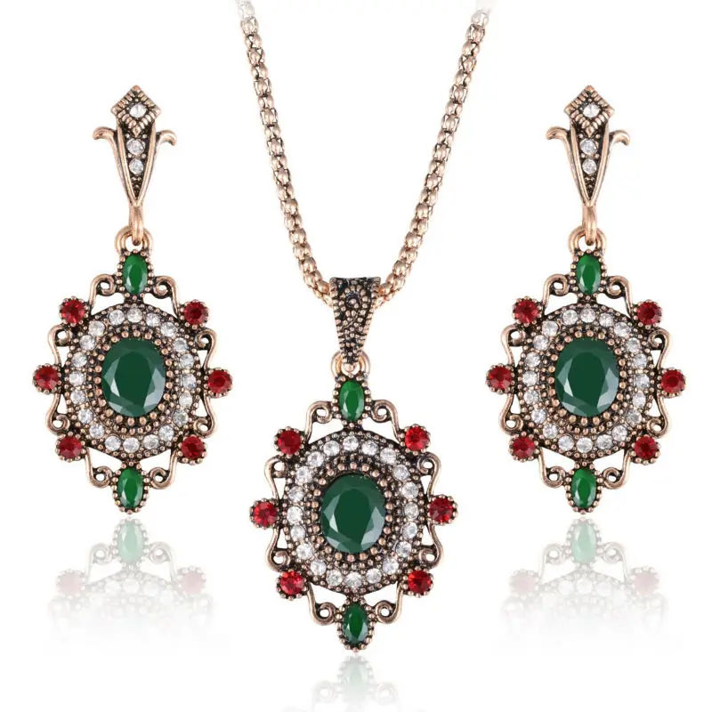 Женский винтажный комплект ювелирных изделий Свадебный в этническом турецком