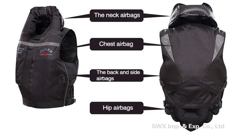 Moto rcycle air-bag vest Duhan air bag vest moto racing профессиональная передовая система air bag moto cross защитный цилиндр подушки безопасности