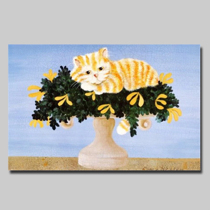 

5D Diamond Painting Full Square Drill Orange cat Cross Stitch Home Decoration Unfinished Diamond Embroidery Not folding canvas