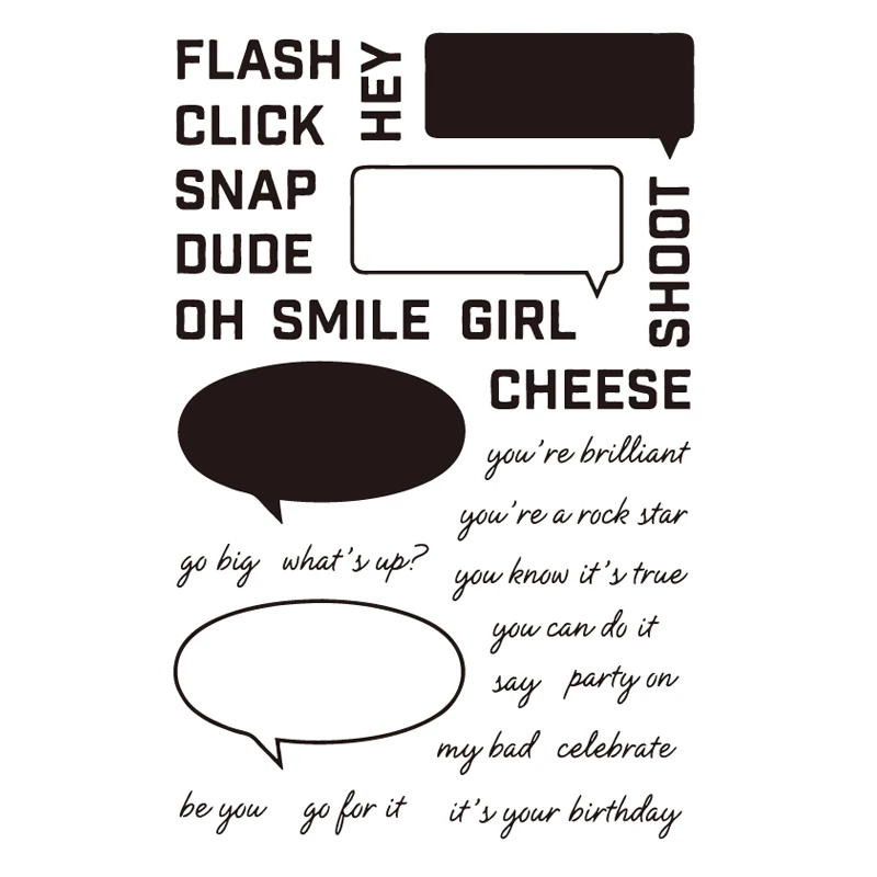 Твердые слова и Потрясающие фразы прозрачные штампы для скрапбукинга своими