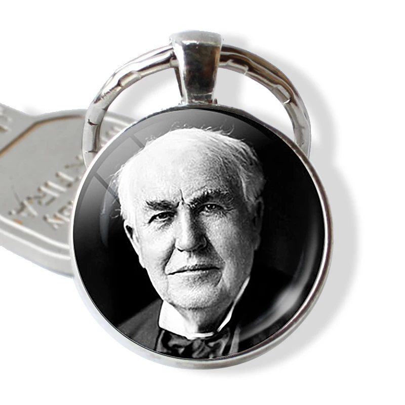Портретное искусство фото Оскар Уайлд Линкольн Зигмунд Freud Бетховен винтажный сплав сумка для ключей Подвеска модные брелоки