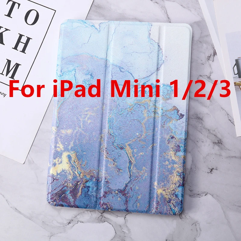 Blue 123 Чехол для iPad 9,7 Мрамор Кожаная подставка из ТПУ чехол для iPad Air 1/Air 2/Pro 10,5 мини-платье на возраст 2, 3, 4, 5, iPad Air 10,5 чехол, корпус - Цвет: Blue 123