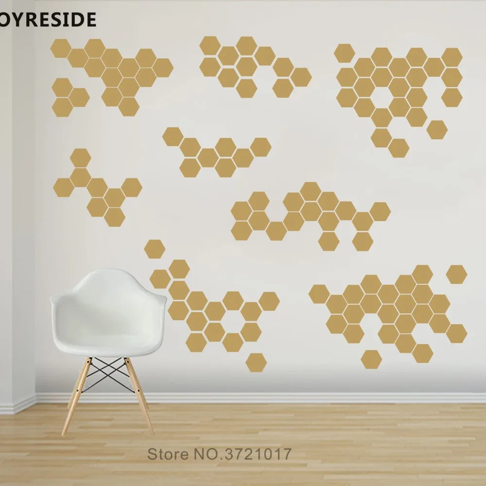 

Set Patterns Hexagon Wall Decals Sticker Are Home Decoration Decal Vinyl Wall Decals Hexagon Shaped Kids Room Wall Sticker YMX30