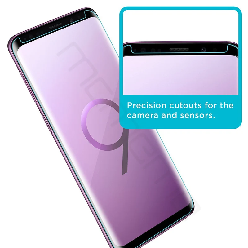 3D изогнутое прозрачное закаленное стекло с полным клеем для SAMSUNG S8 полное клейкое