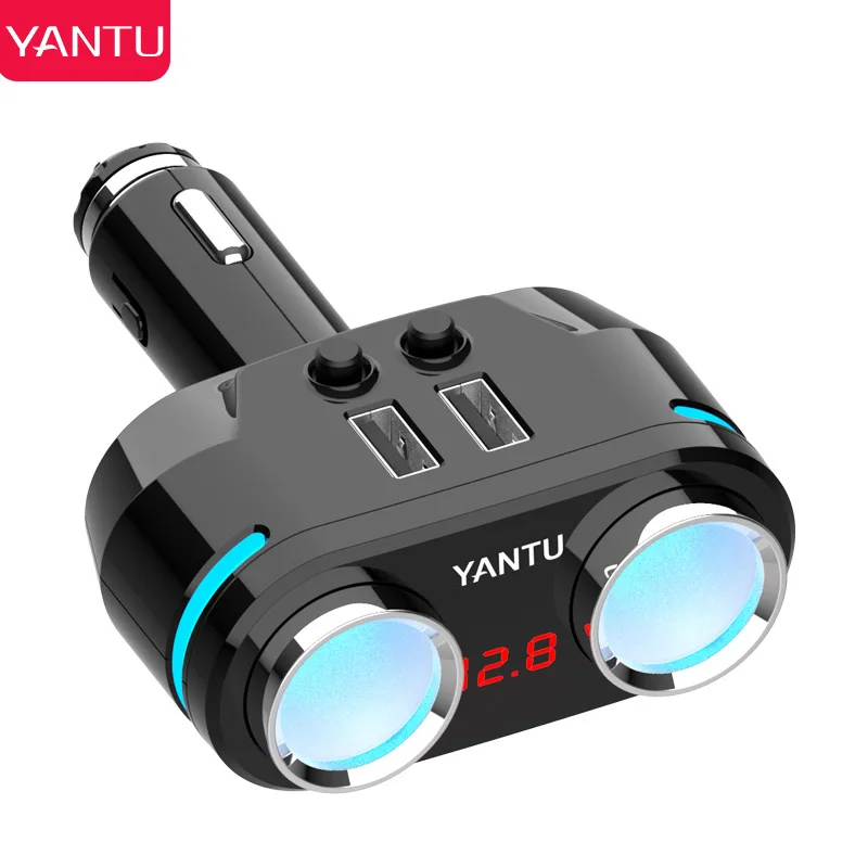 YANTU 12 V 24 автомобильный прикуриватель зарядное устройство разветвитель двойной usb