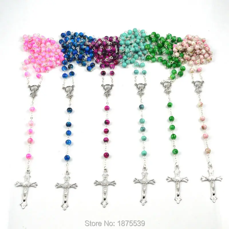 Красивые стеклянные круглые четки 6 цветов|catholic rosaries|rosary catholiccatholic rosary beads |