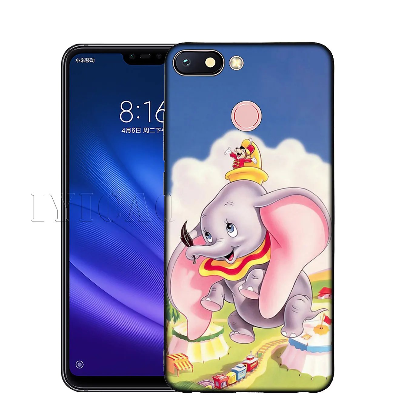 IYICAO Dumbo Cute elephant Soft Silicone Phone Case for Xiaomi Mi 10 9 9T CC9 CC9E 8 SE A3 Pro A1 A2 Lite 6 pocophone f1 |