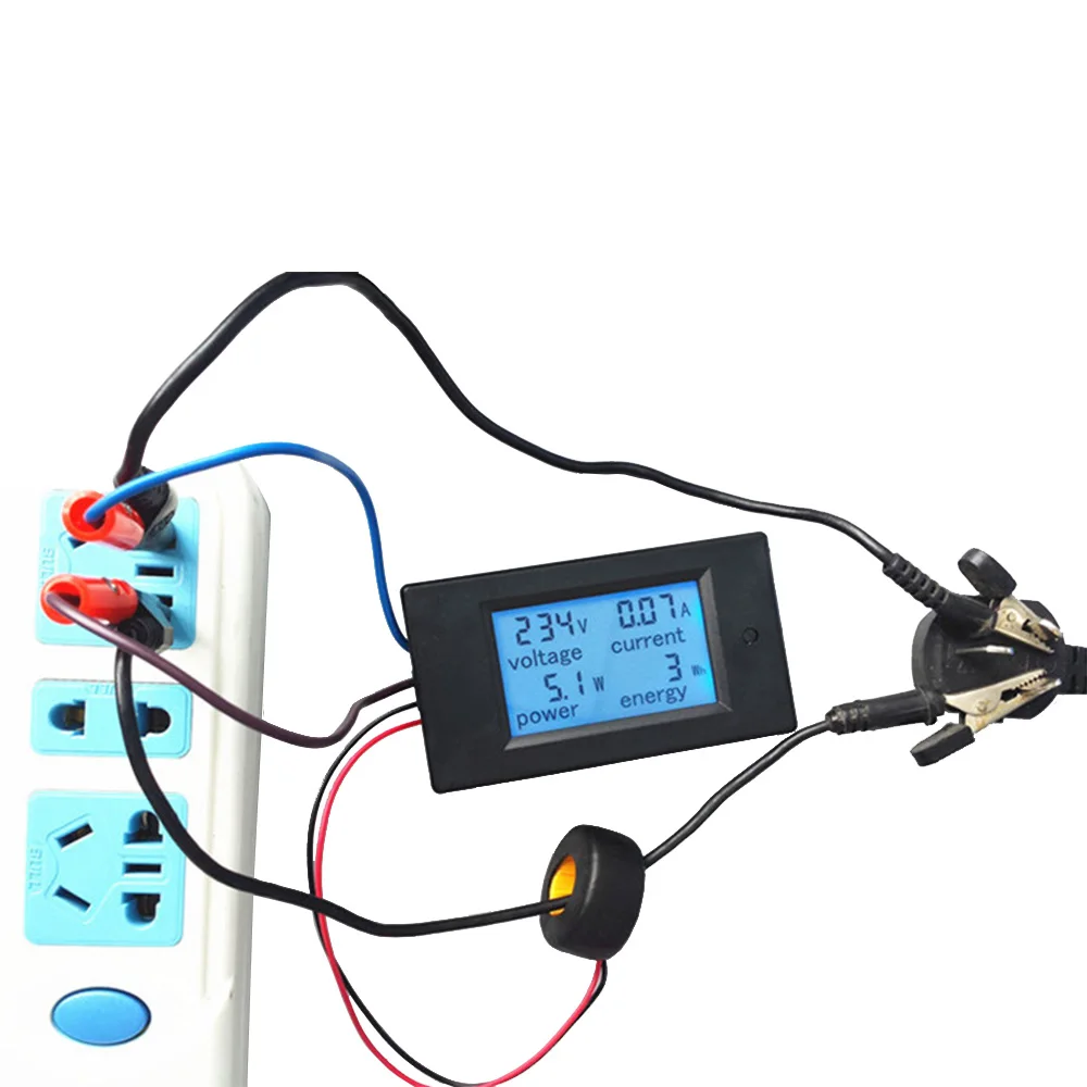 AC 80 V-260 V 100A 4 в 1 цифровой ЖК-дисплей Цифровой вольтметр тока Амперметр мощность энергии мультиметр Панель тестер метр монитор