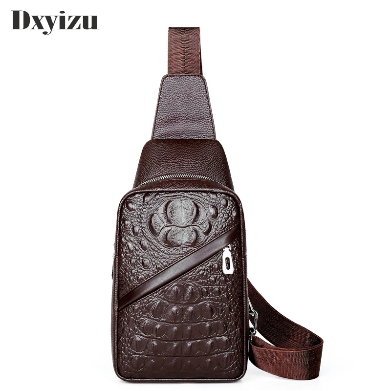 

Men's Casual Leisure Bags Men's Solid Chest Bag Designer Messenger Bag High Quality Leather Shoulder 2022 Travel Handbag
