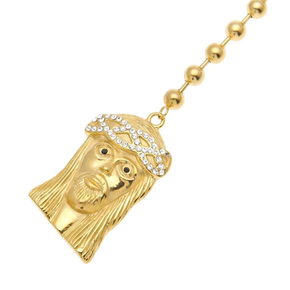 UWIN Мужская и женская цепочка из нержавеющей стали с бусинами 2 шт кулон головой