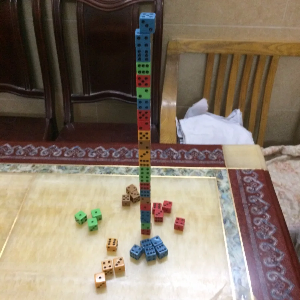 Цветные игральные кубики с квадратным углом 18 мм многослойный стек под