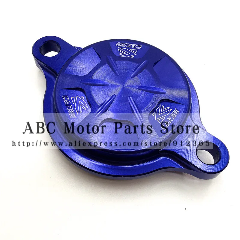 

Blue CNC Billet Engine Oil Filter Cover For YZF450 /10-15 YZF250 /14-16 spare parts dirt pit bike Motocross Racing Bike YAMAHA