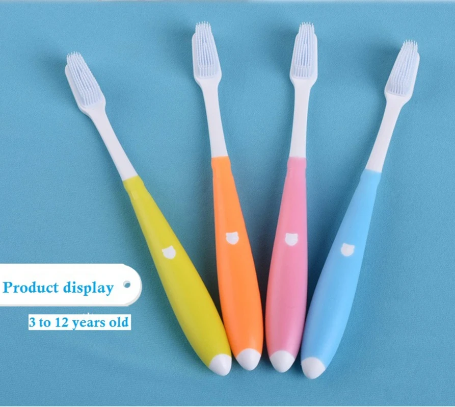 Детская зубная щетка от 3 до 12 лет маленькая с антибиотиком мягкой щетиной (цвет