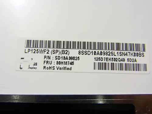 Ips экран матрица для loptop 12," LP125WF2-SPB2 LP125WF2(SP)(B2) 00HM745 LP125WF2 SPB2 FHD 1920X1080 матовая 30 Pin Замена