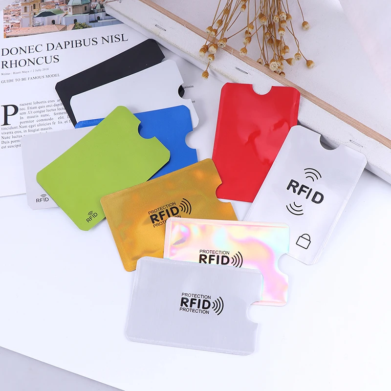 10 шт. с протекторами для банковских карт безопасный рукав RFID Блокировка ID держатель фольга щит ID Держатель карты значки паспорт