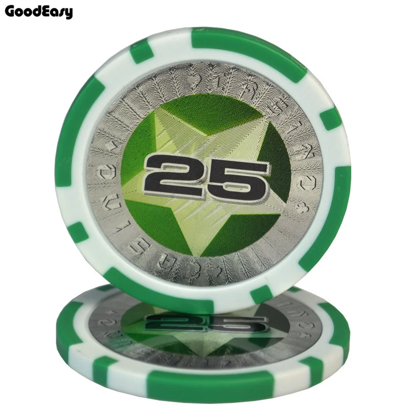 25 5 шт./компл. мульти-col 11,5g ABS железа внутри Casino Chips в форме фишек Казино холдем Монте Карло для покера покерных фишек казино аксессуары - Цвет: 25