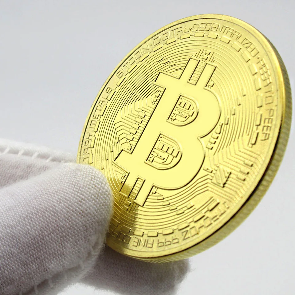 1 шт. золотые монеты Биткоин Коллекционная BTC сувенирная медаль Okcoin