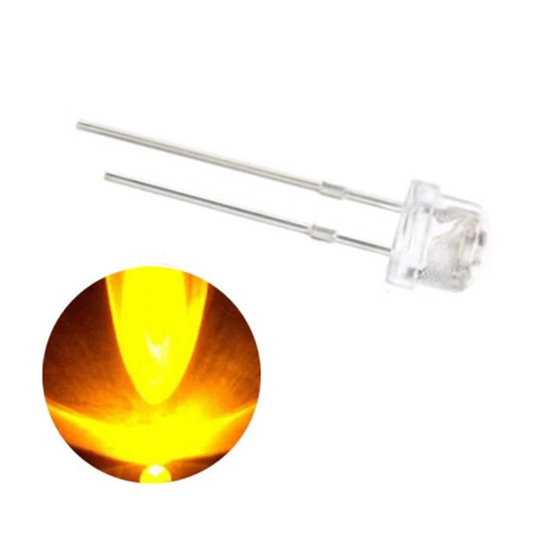 100 шт./лот 5 мм супер яркий красный желтый синий зеленый белый светоизлучающий