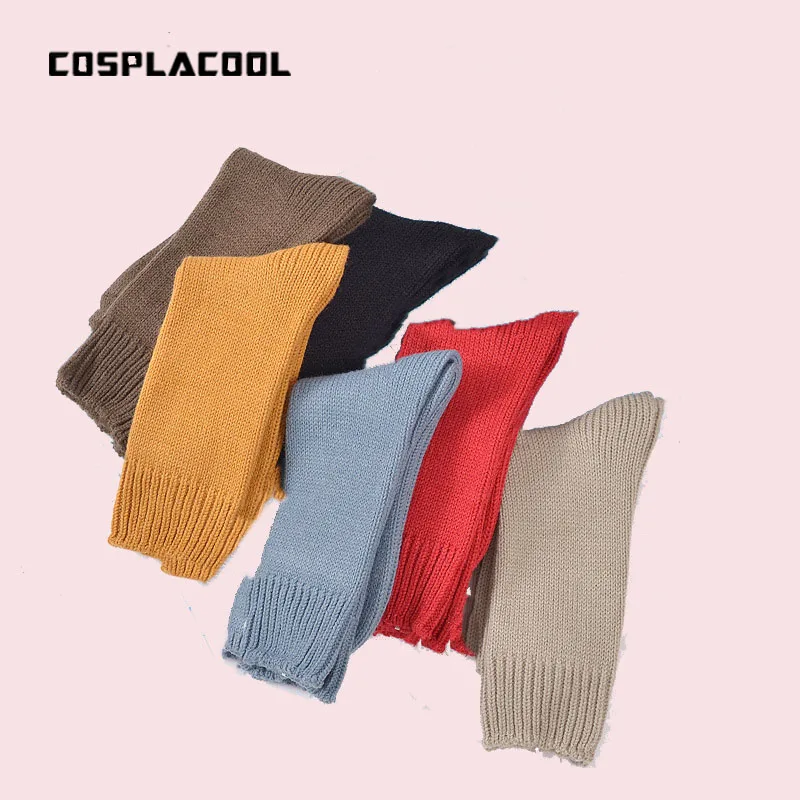 

[COSPLACOOL] Winter Candy Color Cotton Blended Women Socks Heap Heap Socks Thickening Warmer Boots Socks Calcetines Mujer
