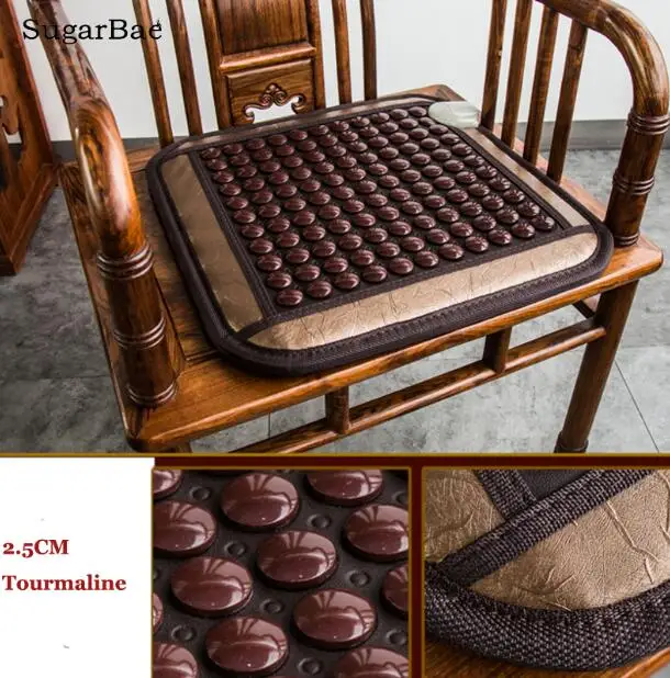 Design4 50X50cm Турмалин коврик массажер, нагрев терапевтическое покрытие для стула коврик Электрический Jade матрас с цифровой ручной контроллер для продажи - Цвет: Design4 50X50cm