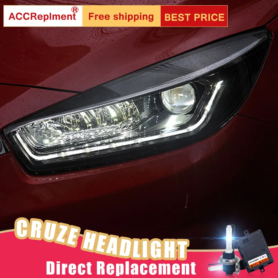 2 шт. светодиодный фары для автомобиля Chevrole Cruze 15-16 Автомобильные ангельские