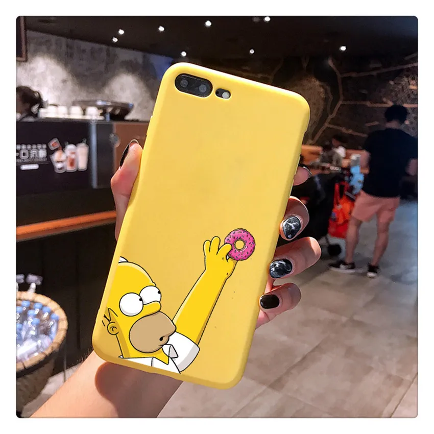 Милый чехол для телефона Симпсон для iPhone X 7 Plus XS 10 чехол TPU Мягкий силиконовый чехол для телефона для iPhone 6S 8 6 Plus XS Max чехол