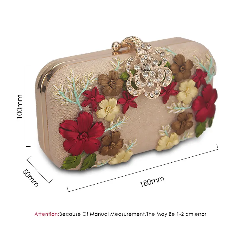 

Flower Crystal Evening Clutch Bag Flap Diamonds Applicant Chain Shoulder Handbags Bag Female Handbag Party Wedding Purse