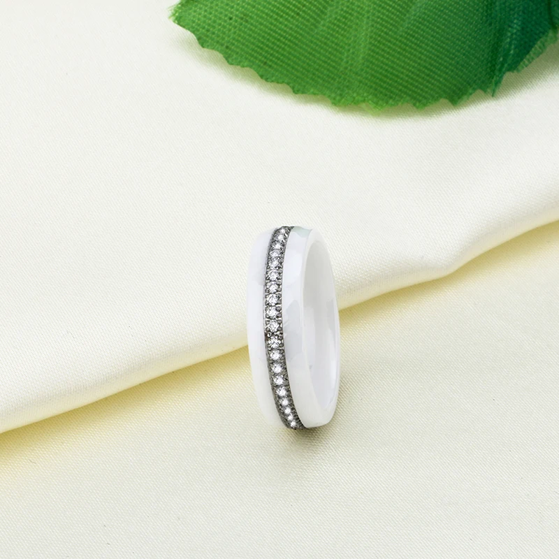 Женское керамическое кольцо Bling белое черное простой стиль|rings for women|ring forceramic ring |