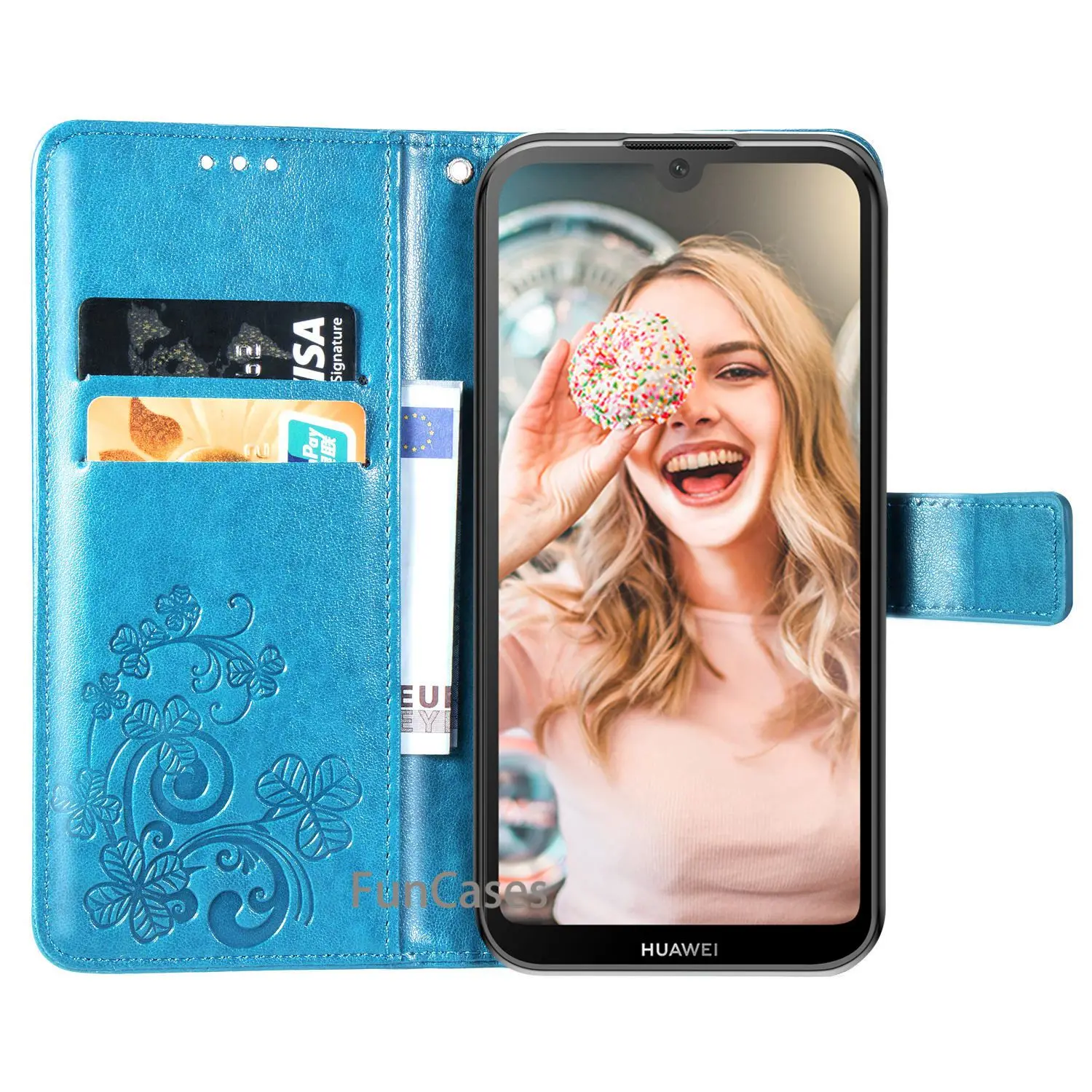Для huawei Y5 2019 Чехол Флип Бумажник Бизнес кожаный чехол для телефона Fundas