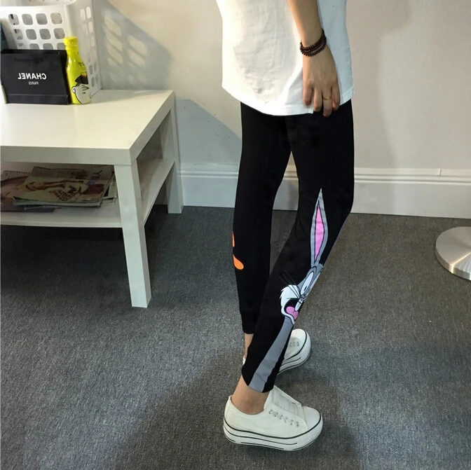 Весна лето Осень стиль для женщин модные бренды Багз Банни утка черный белый цвет