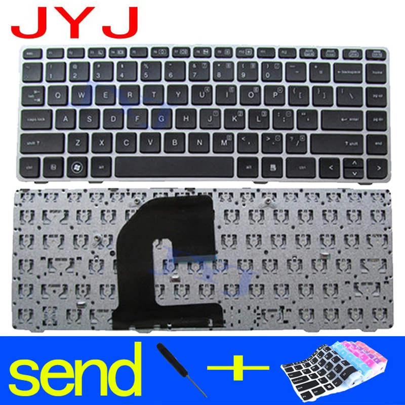 Новая клавиатура US для HP EliteBook 8470B 8470P 8470 8460 8460p 8460w ProBook 6460 6460b 6470 с серебристой