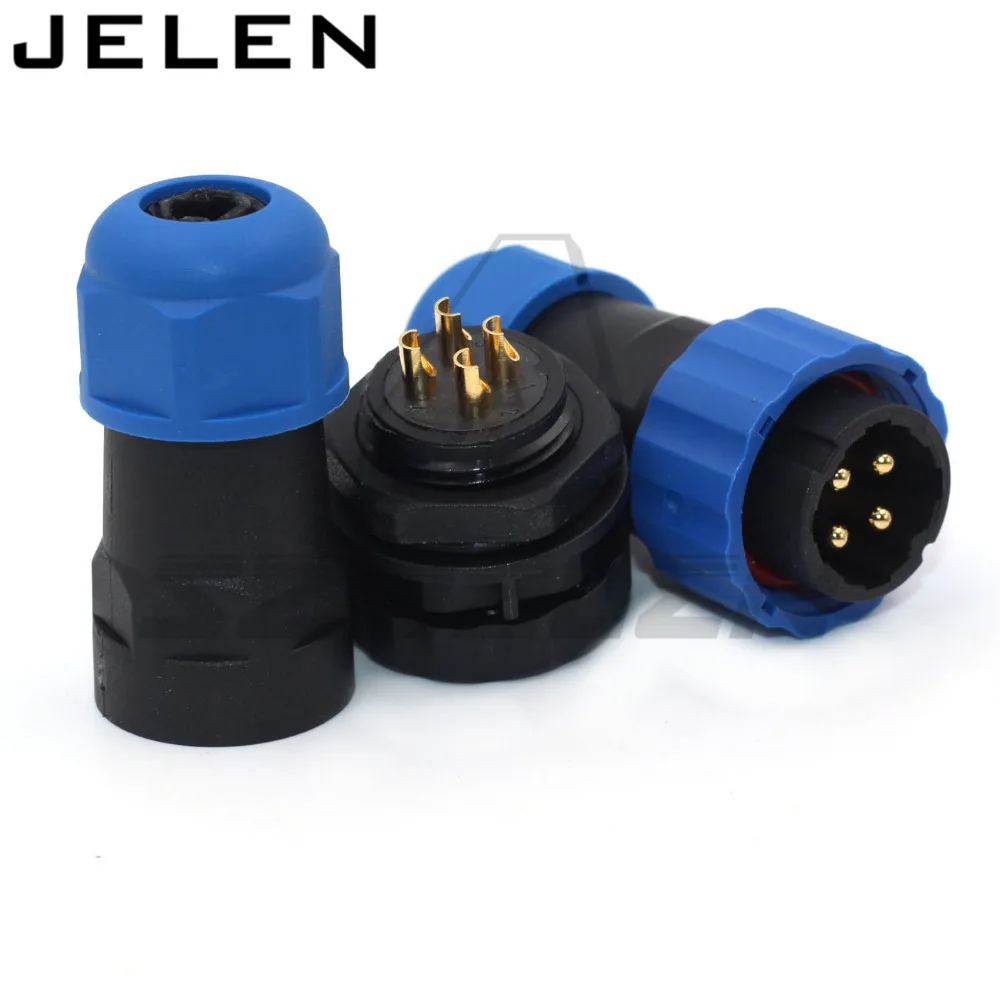 SD20 водонепроницаемый соединитель 4 контактный стыковочный промышленный силовой