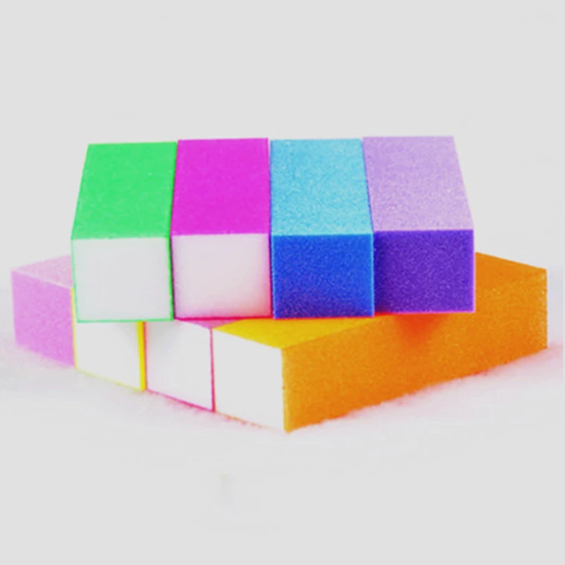 10 шт/Лот Цвет ful Дизайн ногтей наждачная бумага буфера 4 способа польский