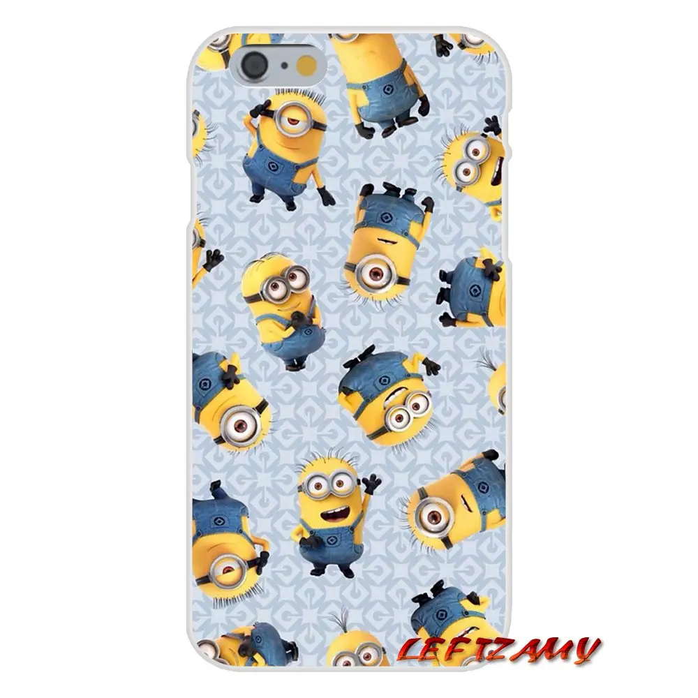 Для iPhone X 4 4S 5 5S 5C SE 6 6S 7 8 Plus аксессуары чехлы для телефонов Happy Yellow Minions | Мобильные