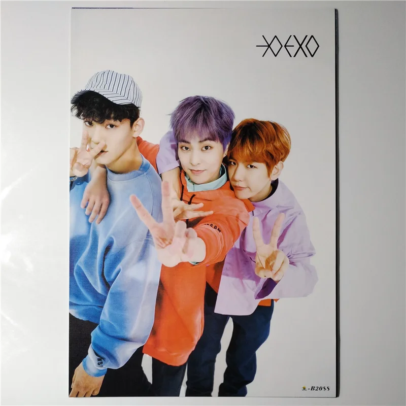 8*(42x29 см) EXO плакаты настенные наклейки подарок KPOP EXO