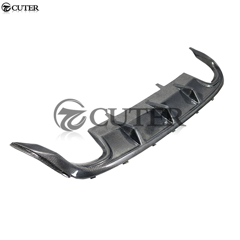 CC углеродное волокно задний бампер диффузор четыре выхлопа губ для Volkswagen Rline