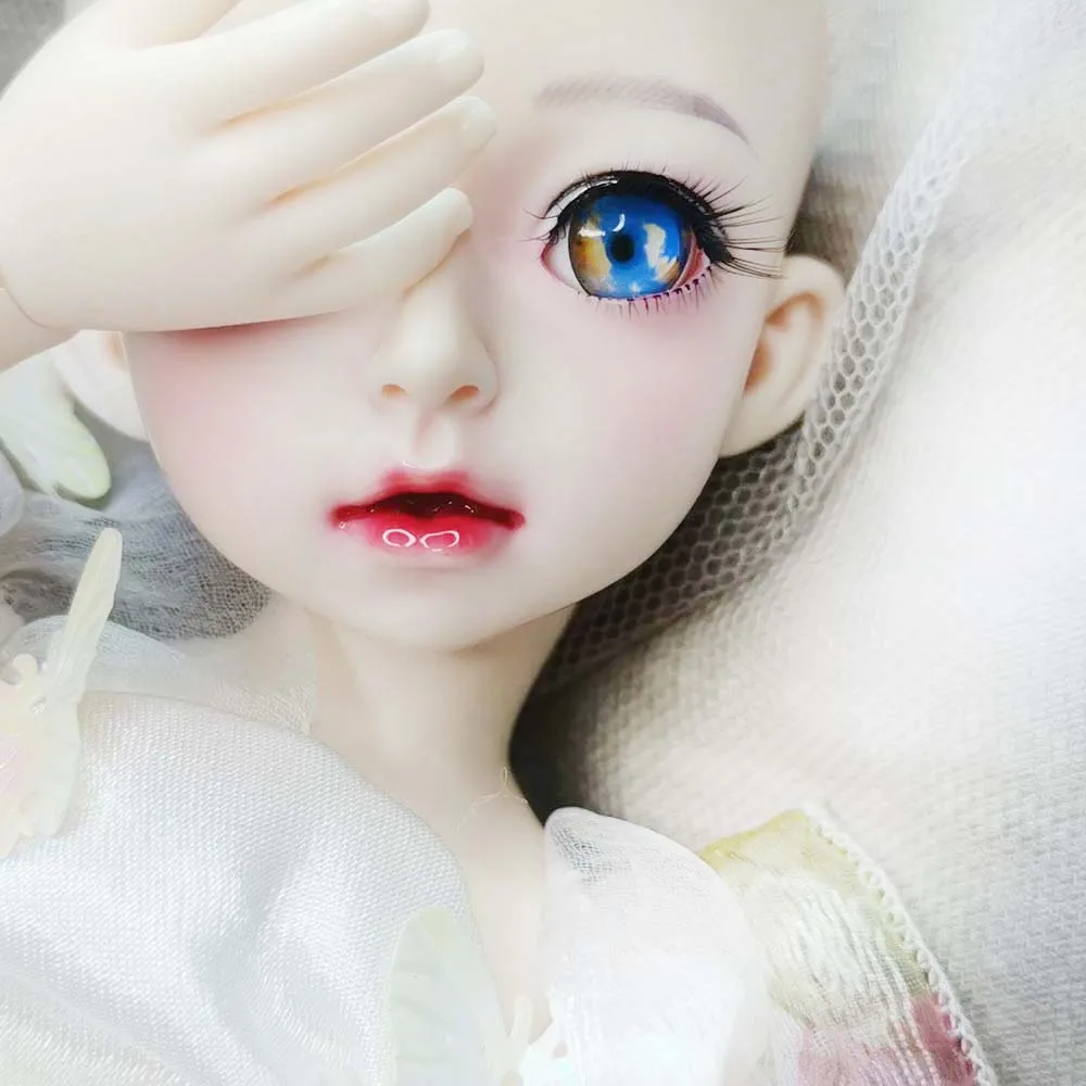 Bjd глаза куклы для 1/3 1/4 1/6 sd BJD игрушки 8 мм 14 16 18 20 Небесно Голубое облако печать